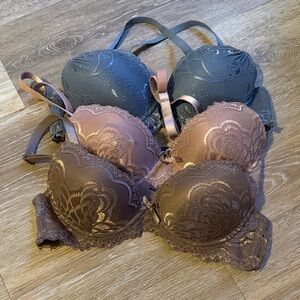 H&M Lace Bras in Blue and Purple